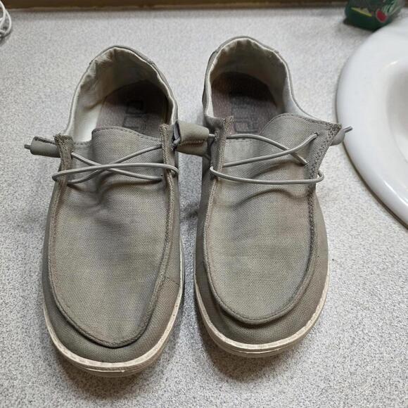 Shoes - Hey Dudes Chambray Light Grey Wendy Casual Slip-On Shoes Size 7